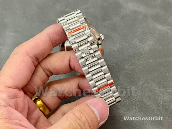 Replica Heren Rolex Day-Date-228206, 40mm, Platina, Ijsblauwe Wijzerplaat