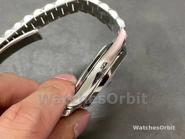 Replica Heren Rolex Day-Date-228206, 40mm, Platina, Ijsblauwe Kwadrant Wijzerplaat
