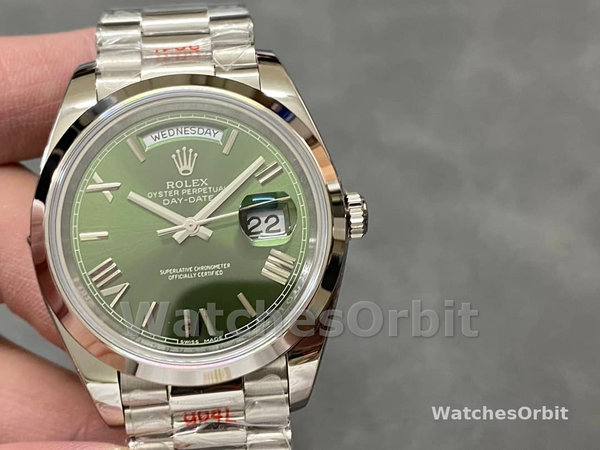 Replica Rolex Day Date 40-228236, heren, groene wijzerplaat, groen