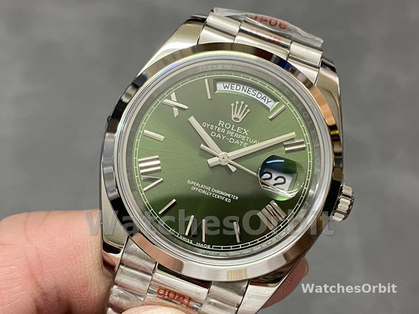 Replica Rolex Day Date 40-228236, heren, groene wijzerplaat, groen