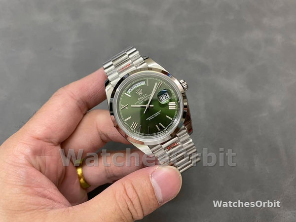 Replica Rolex Day Date 40-228236, heren, groene wijzerplaat, groen