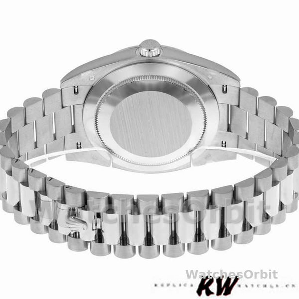 Replica Rolex Day-Date-228239 da uomo, 40 mm, quadrante con pavé di diamanti, lunetta scanalata, pavé di diamanti da uomo