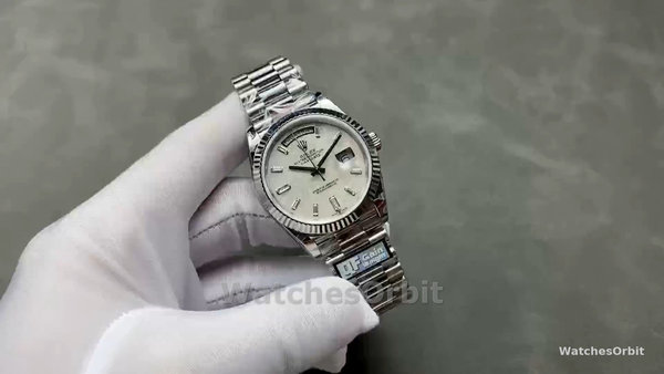 Men's Rolex Day-Date-228239, 40mm, Meteorite Grey Dial, Fluted Bezel, Men’s Grey