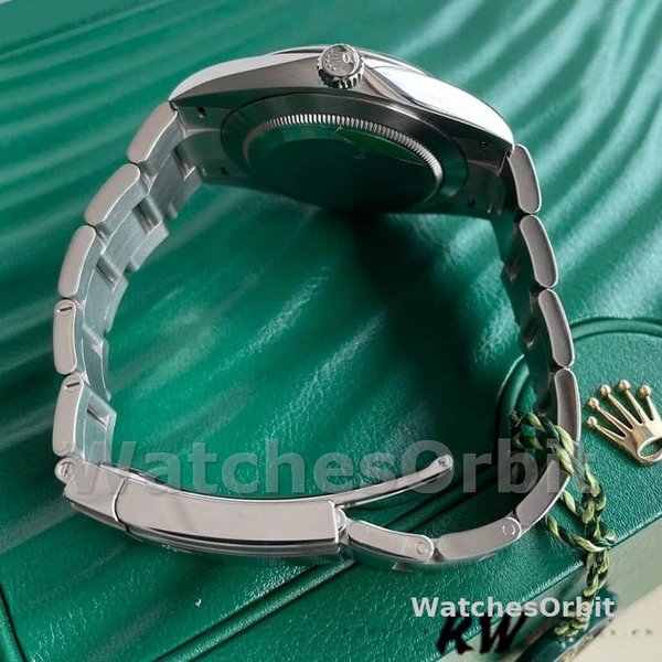 Replica Heren Rolex Day-Date-228239, 40mm, Witte Romeinse wijzerplaat, Geribbelde lunette