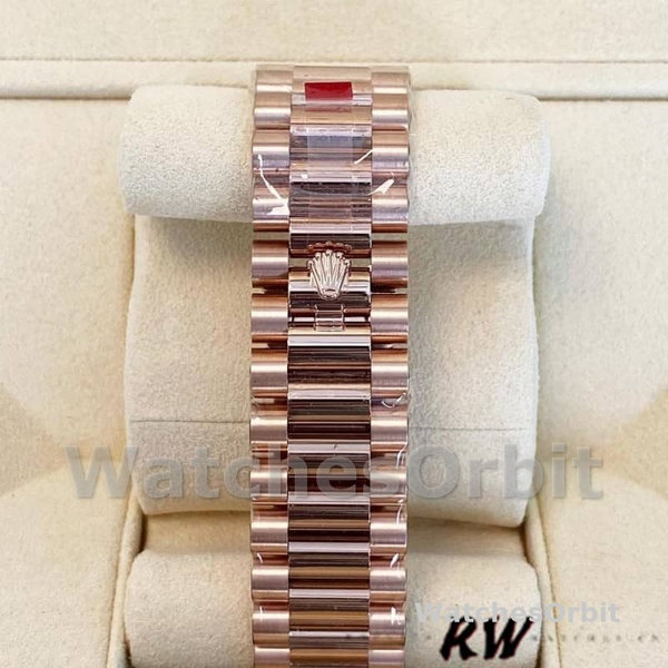 Replica Heren Rolex Day-Date-228345RBR 0007, 40mm, Sundust Diamanten wijzerplaat, Diamanten lunette