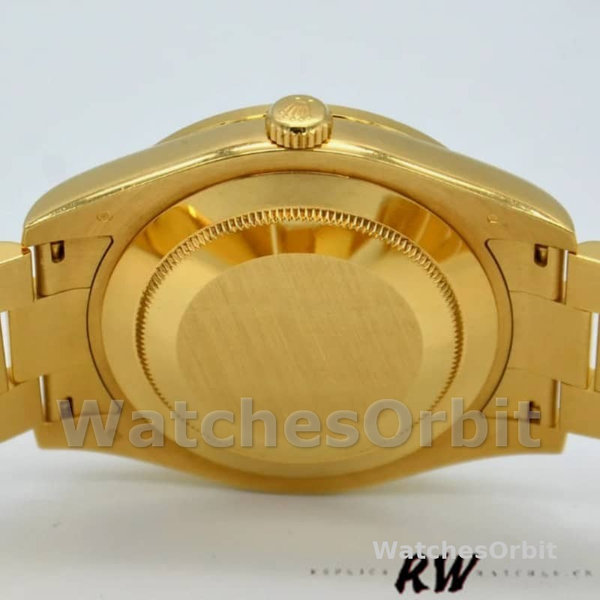 Replica Heren Rolex Day-Date-228348RBR, 40mm, zilver Romeinse wijzerplaat, diamanten ring
