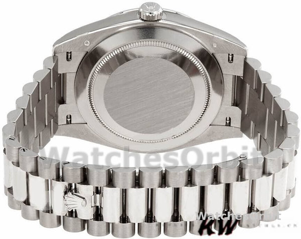 Replica Heren Rolex Day-Date-228349RBR, 40mm, zilver Romeinse wijzerplaat, diamanten ring