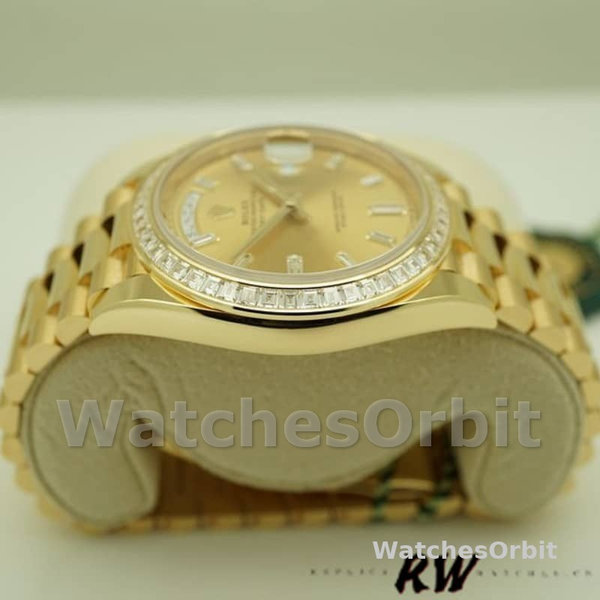 Replica Heren Rolex Day-Date-228398TBR, 40mm, Champagne Diamond Dial, Diamant Bezel