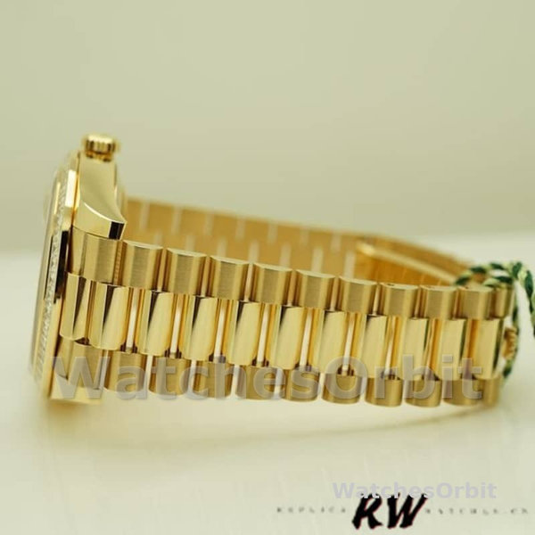 Replica Heren Rolex Day-Date-228398TBR, 40mm, Champagne Diamond Dial, Diamant Bezel