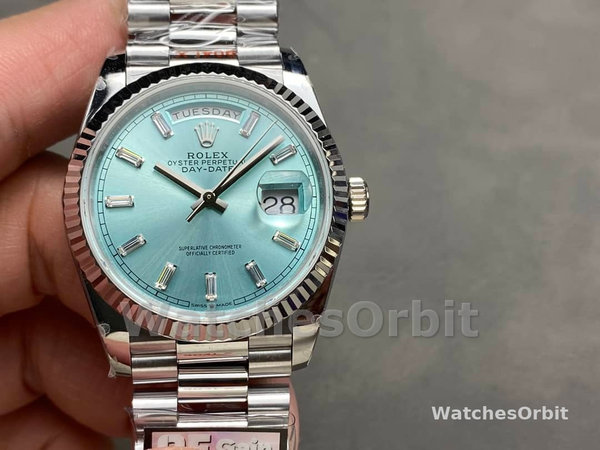 Replica Dames Rolex Datejust 31-m278278 0046, 31mm, Geelgoud, Olijfgroen gebloemd, President Green