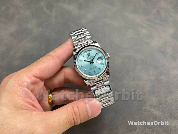 Replica Dames Rolex Datejust 31-m278278 0046, 31mm, Geelgoud, Olijfgroen gebloemd, President Green