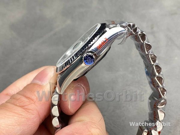 Replica Dames Rolex Datejust 31-m278278 0046, 31mm, Geelgoud, Olijfgroen gebloemd, President Green