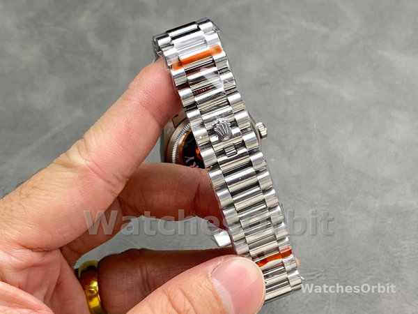 Replica Dames Rolex Datejust 31-m278278 0046, 31mm, Geelgoud, Olijfgroen gebloemd, President Green