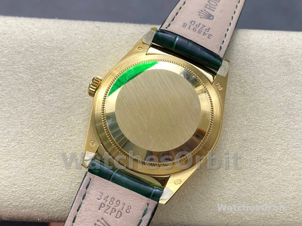 Replica Rolex Day Date 36-m128399TBR 0019, witgoud, diamanten ring, witte wijzerplaat