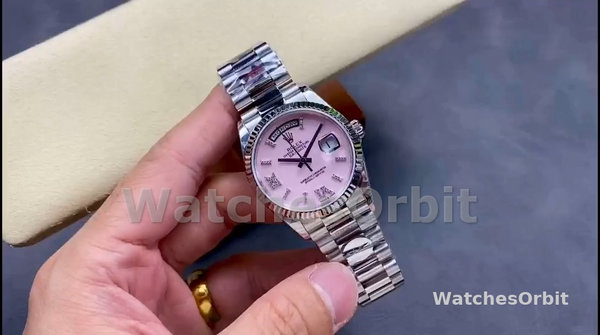 Replique Unisex's Rolex Day Date 36-M128236 0020, White Gold, Blue Ombre Dial, Blue Ombre Dial