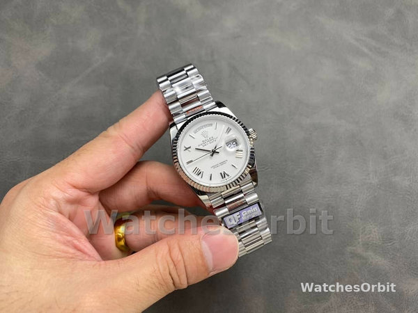 Replica Dames Rolex Datejust 31-m278288RBR 0006, Geelgoud, Parelmoer, Diamant wijzerplaat, Diamant lunette, MOP