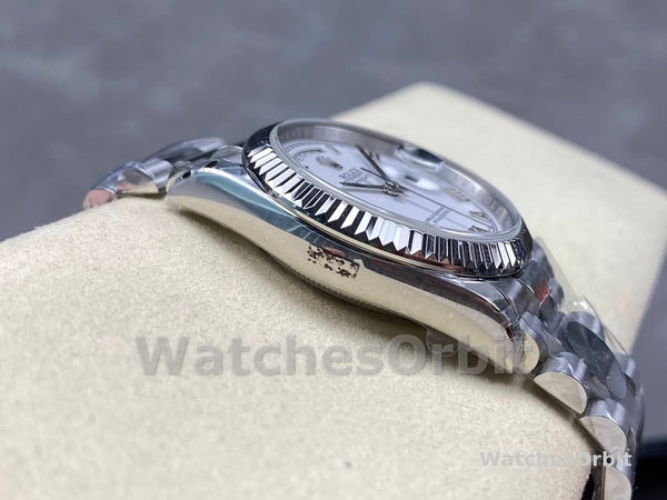 Replique Rolex Datejust 31-278274 0010, Femmes Cadran romain blanc, lunette cannelée, Jubilé, Ladies White