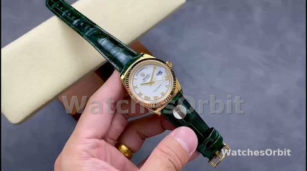 Replica Rolex Day Date 36-m128236 0017, platina, witte wijzerplaat, President armband, wit