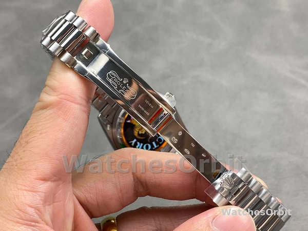 Replica Dames Rolex Datejust 31-m278288RBR 0006, Geelgoud, Parelmoer, Diamant wijzerplaat, Diamant lunette, MOP