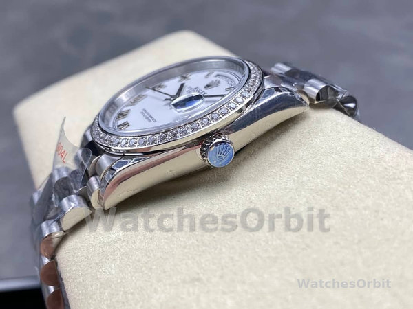 Replica Heren Rolex Datejust 41-126334 0024, Automatisch, Witte Wijzerplaat
