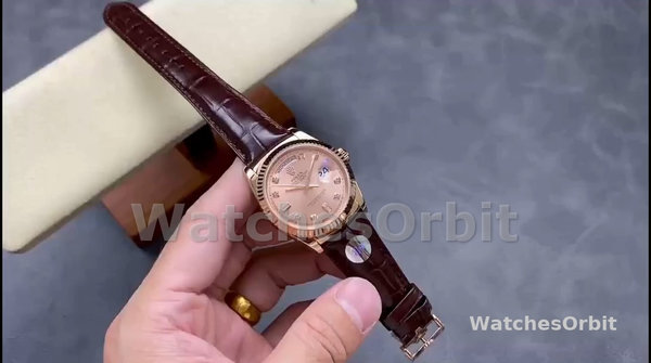 Replica Heren Rolex Day Date 36-m128236 0006, Roze Romein, Roze