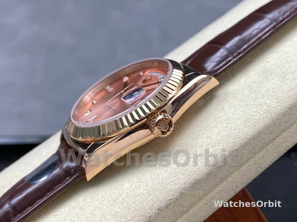 Replica Heren Rolex Day Date 36-m128236 0006, Roze Romein, Roze