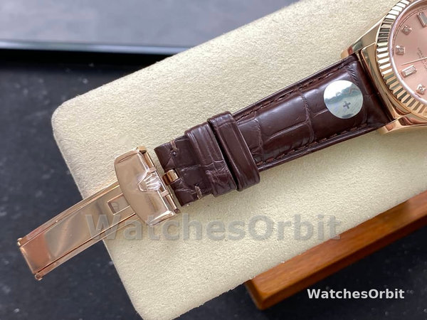 Replica Heren Rolex Day Date 36-m128236 0006, Roze Romein, Roze