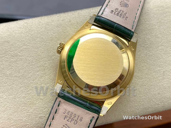 Replica Rolex Day Date 36-m128345RBR 0075, Everose goud, Diamanten ring, bruine ombre