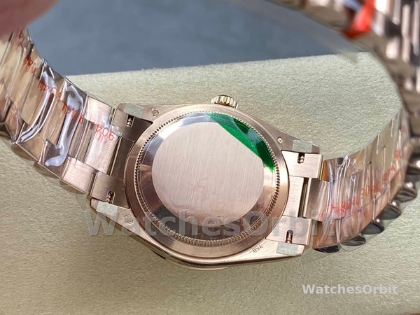 Replica Rolex Day Date 36-m128396TBR 0005, Platina, Parelmoer wijzerplaat, Diamanten ring, President, MOP wijzerplaat
