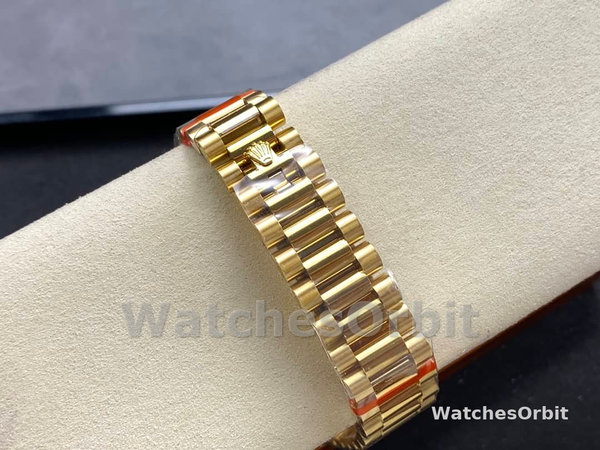 Replica Rolex Day Date 40-M228238 00691, geelgoud, groene ombre wijzerplaat, groene ombre wijzerplaat