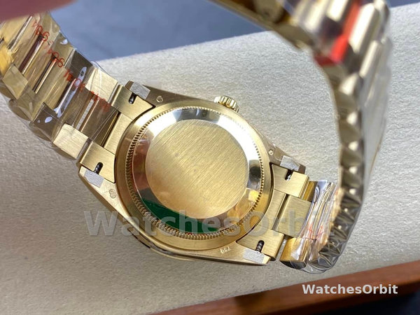 Replica Rolex Day Date 40-M228238 00691, geelgoud, groene ombre wijzerplaat, groene ombre wijzerplaat