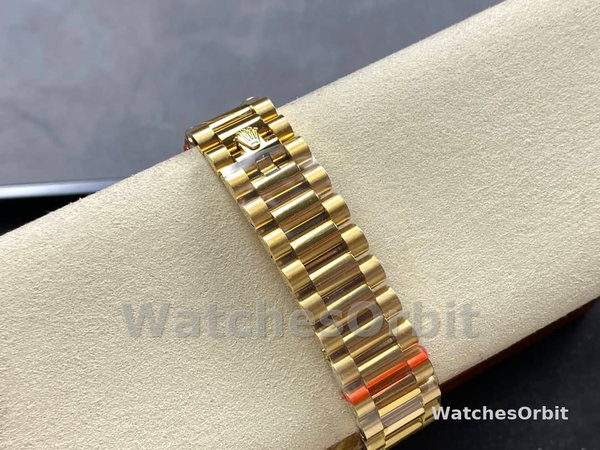 Replica Rolex Day Date 40-M228238 00691, geelgoud, groene ombre wijzerplaat, groene ombre wijzerplaat