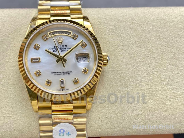 Replica Rolex Day Date 36-M128236 0020, oro bianco, quadrante blu, quadrante blu