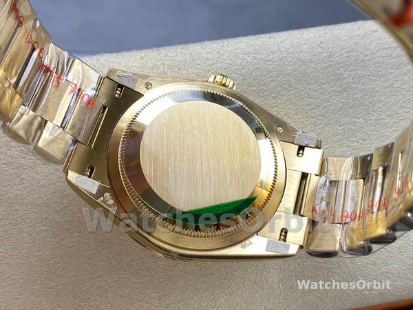 Replica Rolex Day Date 36-m128396TBR 0005, Platina, Parelmoer wijzerplaat, Diamanten ring, President, MOP wijzerplaat