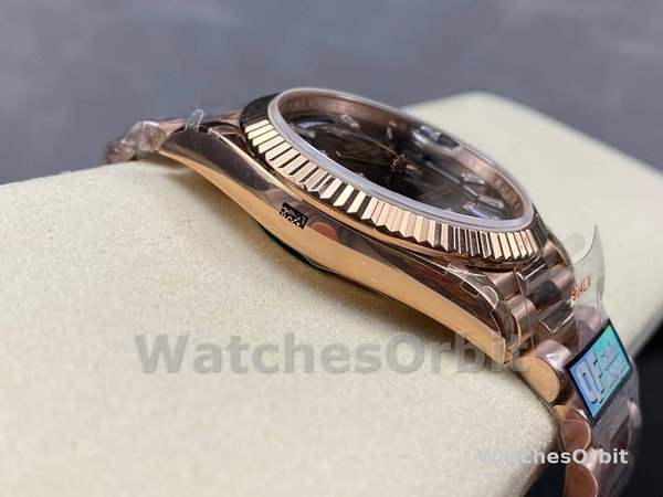 Replica Heren Rolex Day-Date 40-m228235 0003, 18K Everose Goud, President, Chocolade Wijzerplaat