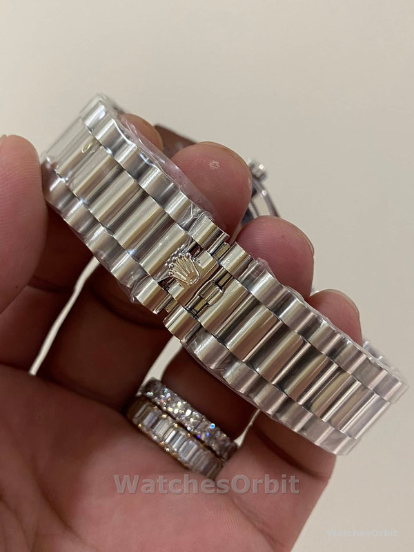 Replica Rolex Day-Date 40-M228396TBR 0027, platina, meteoriet diamant wijzerplaat, grijze wijzerplaat voor heren