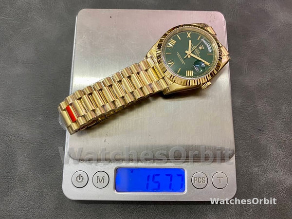 Replica Heren Rolex Day Date 40-228238 0061, President, Groen