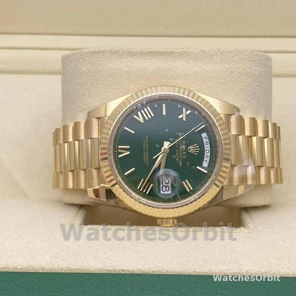 Replica Heren Rolex Day Date 40-228238 0061, President, Groen