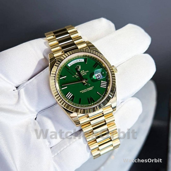 Replica Heren Rolex Day Date 40-228238 0061, President, Groen