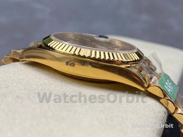 Replica Heren Rolex Day-Date 40-m228238 0005, Geelgoud, Champagne wijzerplaat