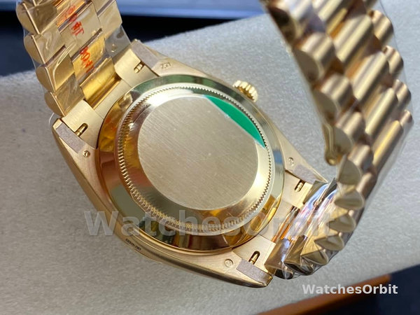 Replica Heren Rolex Day-Date 40-m228238 0005, Geelgoud, Champagne wijzerplaat