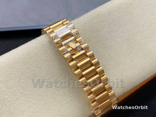 Replica Heren Rolex Day-Date 40-m228238 0005, Geelgoud, Champagne wijzerplaat