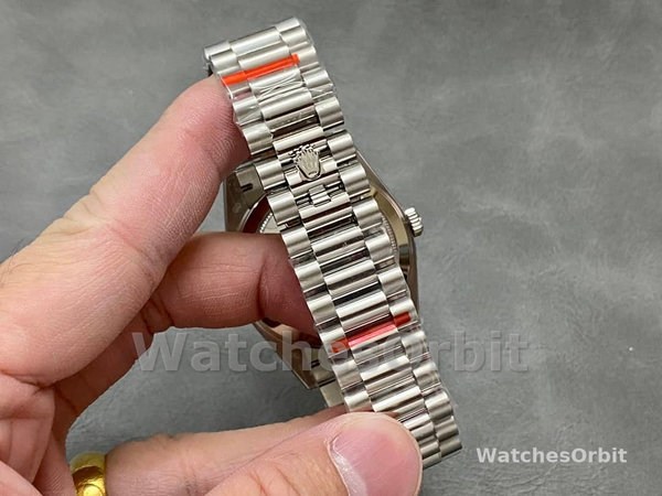 Replica Heren Rolex Day-Date 40-228206 0036, Platina, Meteoriet Baguette Wijzerplaat, Heren Meteoriet Wijzerplaat
