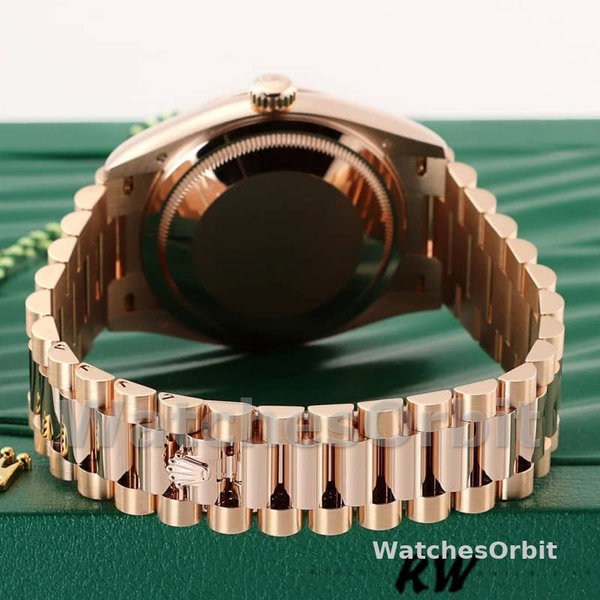 Replica Rolex Day-Date 36mm unisex-m128235 0009-Evergoud-Roze Wijzerplaat Roze Roze
