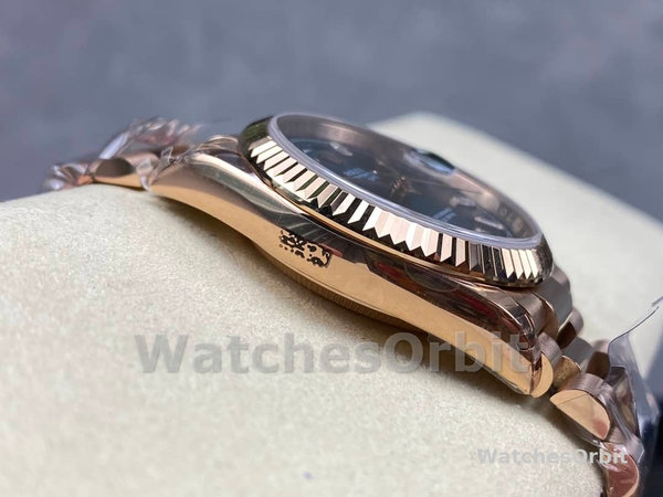 Replica Rolex Day Date 36-128238 0132 voor heren, champagne wijzerplaat, geelgouden armband
