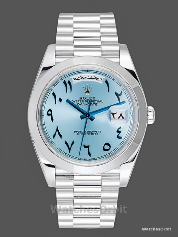 Rolex Day Date President Blue Arabic Dial Dial M228206 0025 Men's Watch