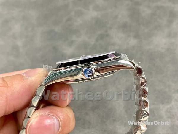 Replica Heren Rolex Datejust 41-m126334 0013, Grijze wijzerplaat, Oystersteel & Witgoud, Stalen Band