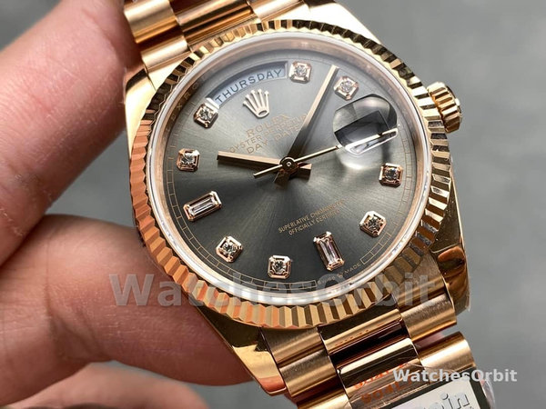 Replica Heren Rolex Submariner 40-16613T, 18K, Champagne Diamond Dial, Zwarte Bezel, Gold Champagne Dial