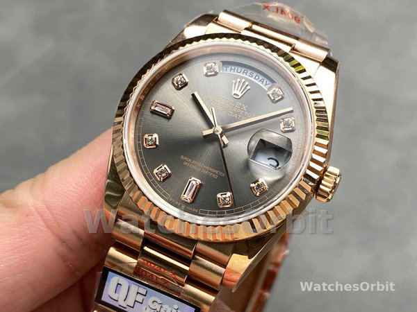 Replica Heren Rolex Submariner 40-16613T, 18K, Champagne Diamond Dial, Zwarte Bezel, Gold Champagne Dial