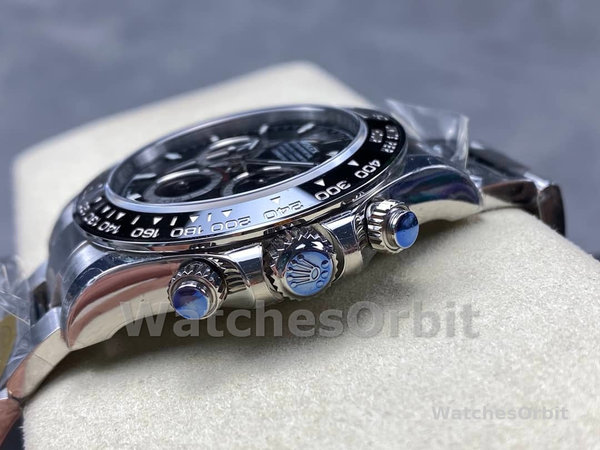 Replique Hommes Rolex Cosmograph Daytona 40MM Oystersteel M126500LN - 2024 Edition Black